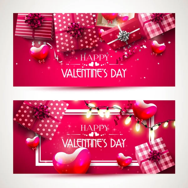 En-têtes de Saint Valentin de luxe — Image vectorielle