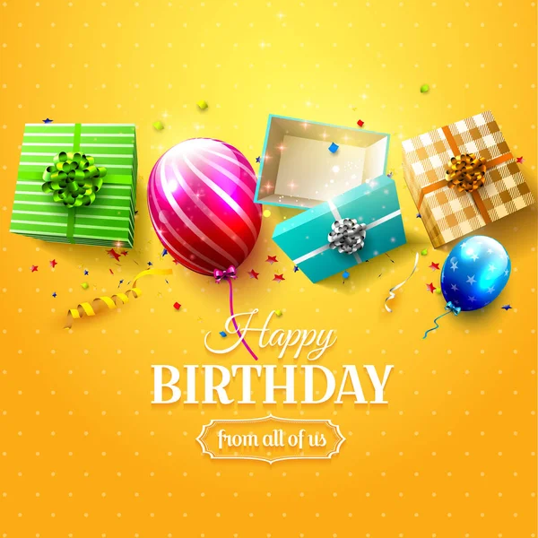 Luxury birthday greeting card — Stock Vector