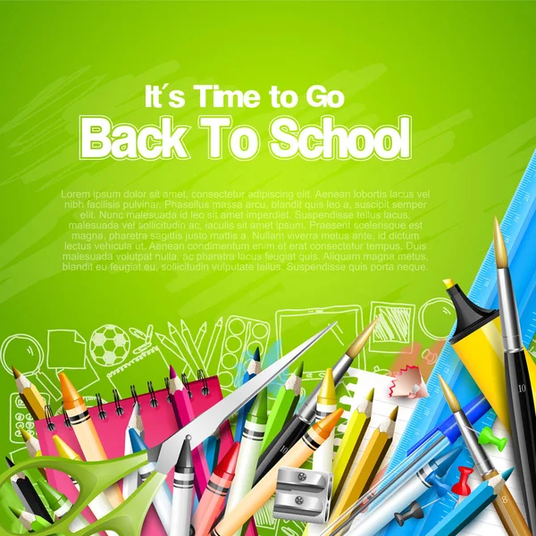 Back to school template — Stock Vector