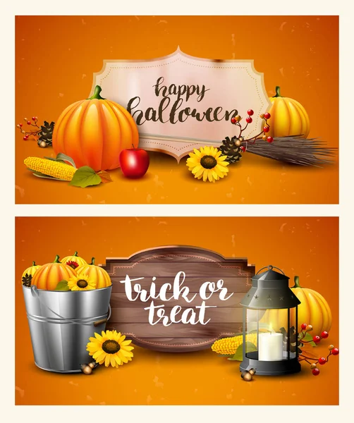 Entêtes traditionnelles Halloween — Image vectorielle