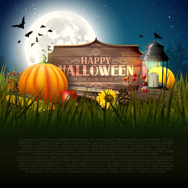 Cartão de saudação Halloween —  Vetores de Stock