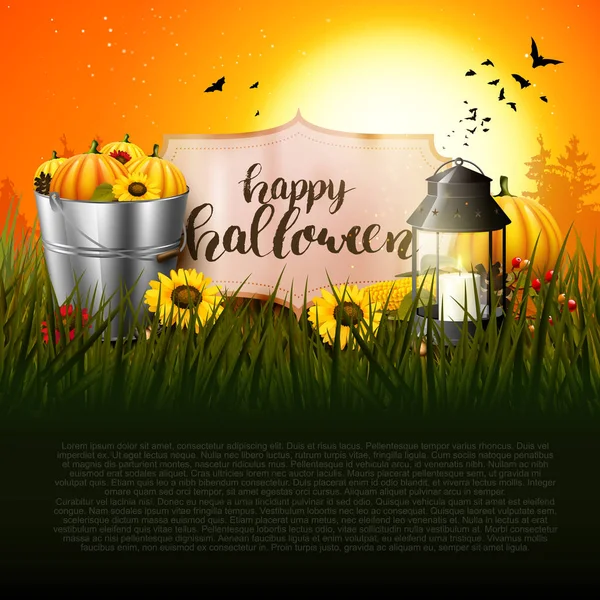 Halloween greeting card — Stock Vector