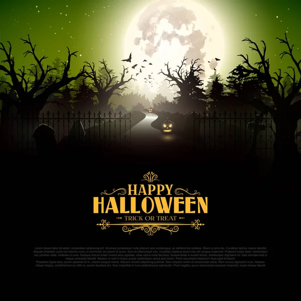 Forêt sombre d'Halloween — Image vectorielle