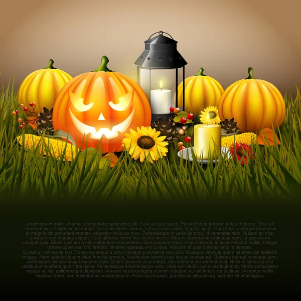 Halloween greeting card — Stock Vector