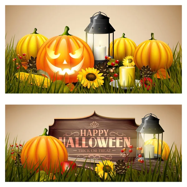 Halloween headers or banners — Stock Vector