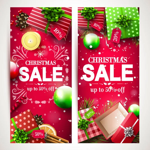 Modern Christmas sale headers — Stock Vector