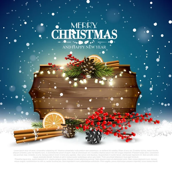 Christmas traditional background — Stock Vector