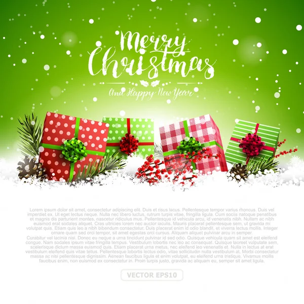 Flyer de Noël moderne — Image vectorielle