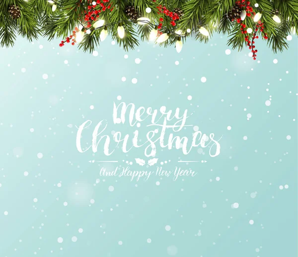 Bonito cartão de felicitações de Natal —  Vetores de Stock