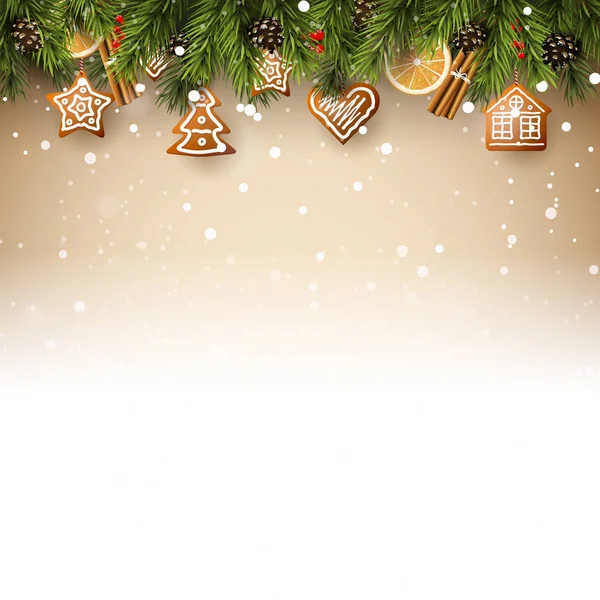 伝統的なクリスマスの背景 — ストックベクタ
