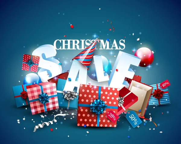 Modello di vendita di Natale — Vettoriale Stock