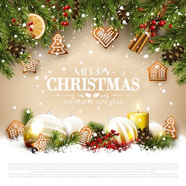 Geleneksel Noel tebrik kartı