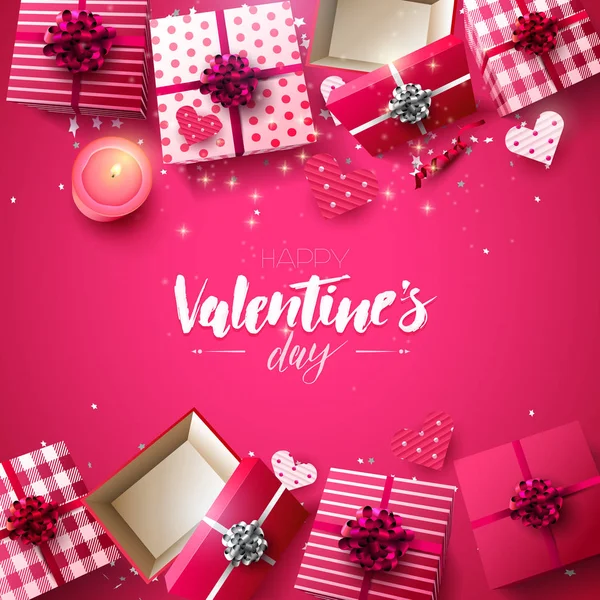 Tarjeta de felicitación del día de San Valentín — Vector de stock