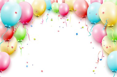 Doğum günü balonları şablonu