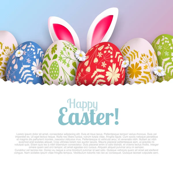 Stijlvolle Happy Easter achtergrond — Stockvector