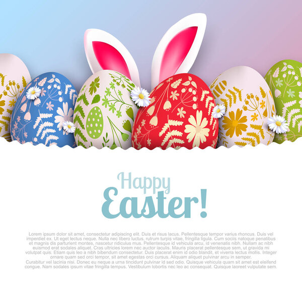 Stylish Happy Easter background