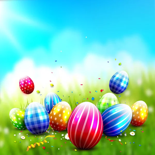 Fond coloré de Pâques — Image vectorielle