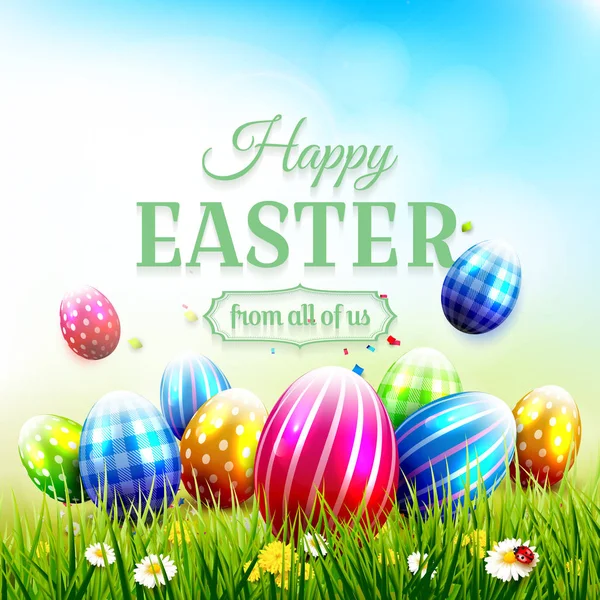 Colorful Easter greeting card Stock Illustration