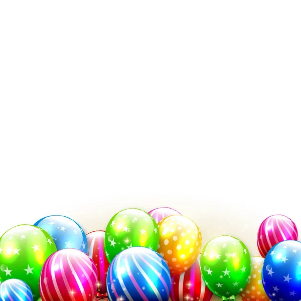 Palloncini colorati di compleanno — Vettoriale Stock