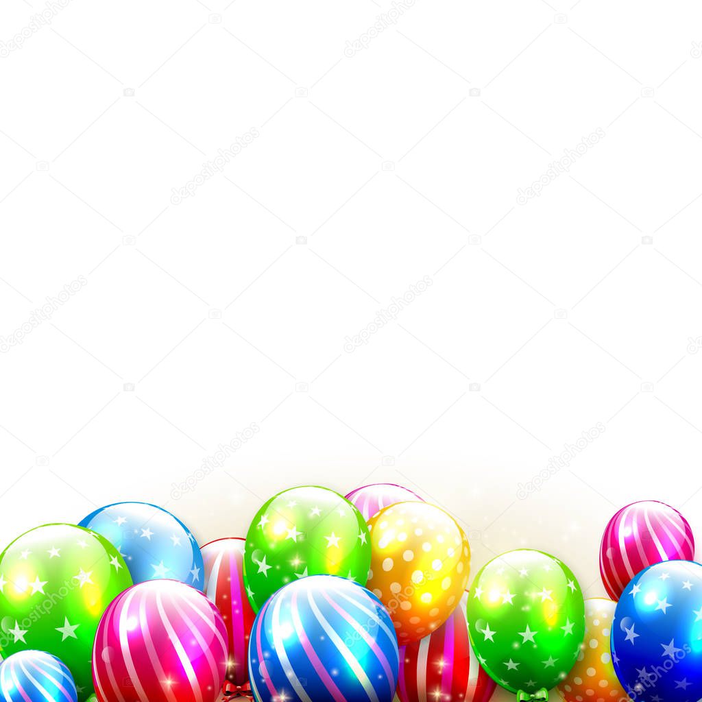Colorful birthday balloons