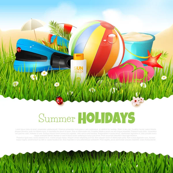 Summer time template — Stock Vector