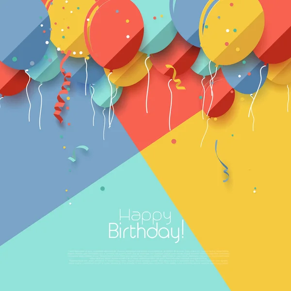 Tarjeta de felicitación de cumpleaños — Vector de stock