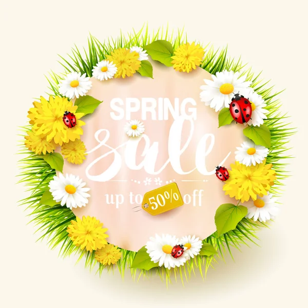 Spring sale background Grafică vectorială