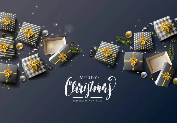 Luxus-Weihnachtsgrußkarte — Stockvektor