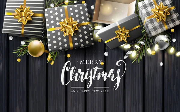 Luxury Christmas header atau banner - Stok Vektor