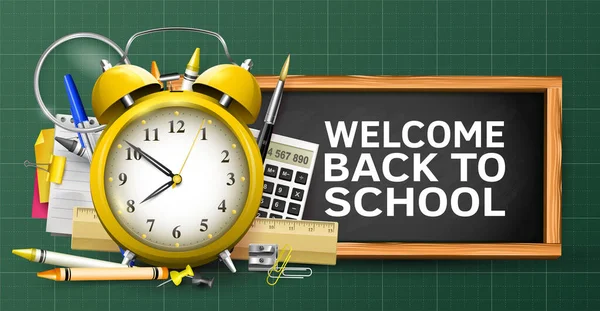 Back to school header or banner — 스톡 벡터