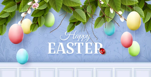 Traditional Easter garland — Stock Vector