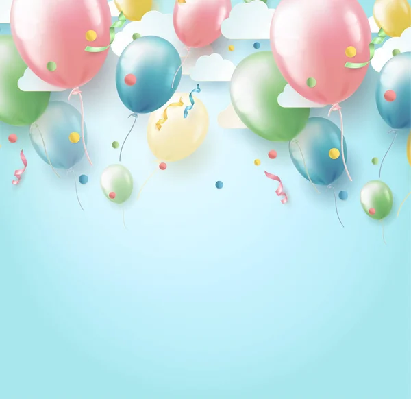 Carte de vœux d'anniversaire mignon — Image vectorielle
