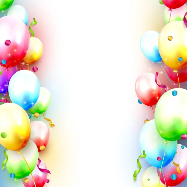 Kleurrijke ballonnen op witte achtergrond — Stockvector