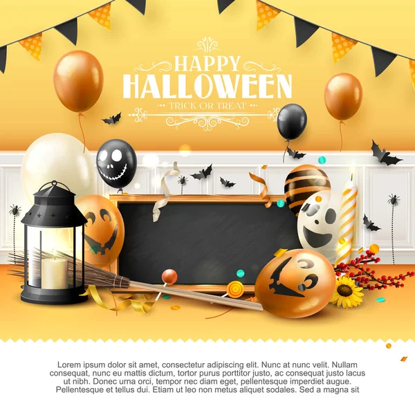Tarjeta de felicitación de Halloween de lujo Vectores de stock libres de derechos