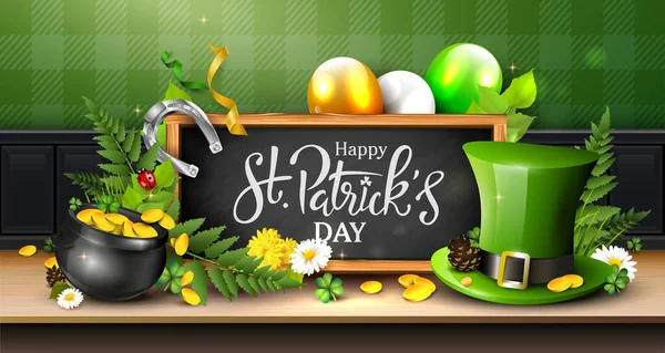 St. Patrick 's Day rubriker eller banner Royaltyfria illustrationer