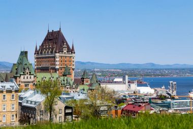 Old Quebec City on the St Lawrence River clipart