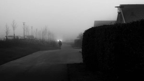 A foggy day in Denmark, Viborg on December 2016 — Stock Photo, Image