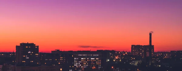 Översikt av Chisinau Visa från ovan vid solnedgången, Moldavien — Stockfoto