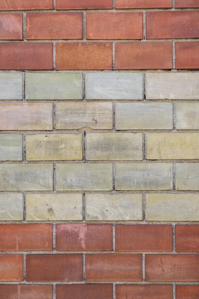 Red and yellow brick wall texture — Stock Photo, Image