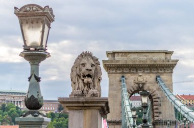 Zincir köprü Budapeşte, Macaristan üzerinde Eylül 2017