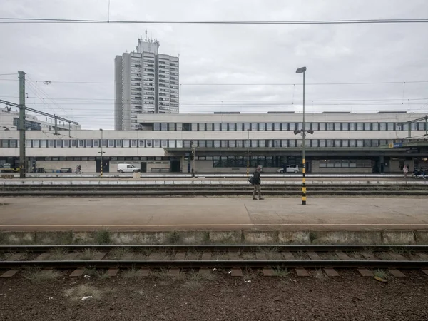 Hungary train station in Szolnok city on September 2017 — Stock Photo, Image