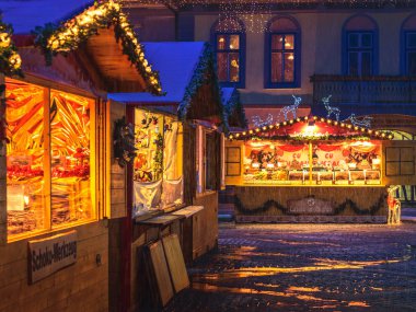Sibiu, Romania - 27 November 2017: Christmas Market  in Sibiu ma