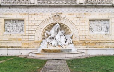 Bologna - perisi çeşme ve denizatı Park - Parco della Montagnola tarafından Diego şartı, 1896