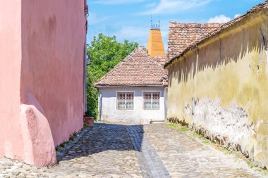SIGHISOARA, ROMANIA - 1 JULY 2016: Traditional house in Sighisoara, Romania
