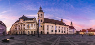 Sibiu büyük kare panorama, Romanya