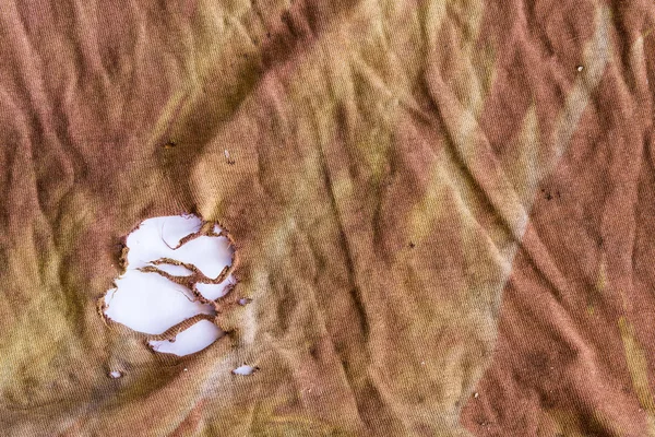 Old Damage Brown Textile Closeup — Stock Photo, Image