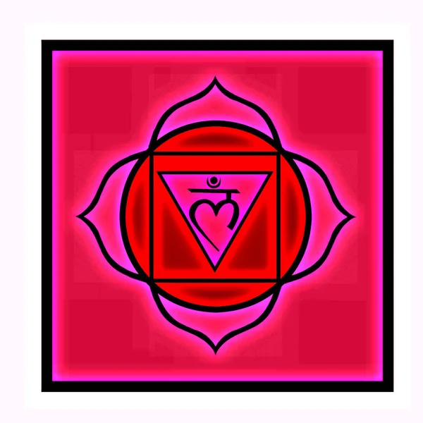 Root Chakra Symbol in Color, Muladhara