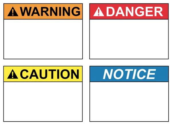 Jeu d'étiquettes de sécurité — Image vectorielle