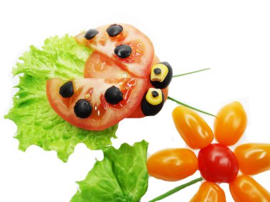 yaratıcı sebze yemekleri snack domates ile