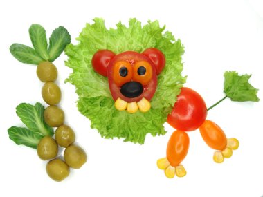 yaratıcı sebze yemekleri snack domates ile